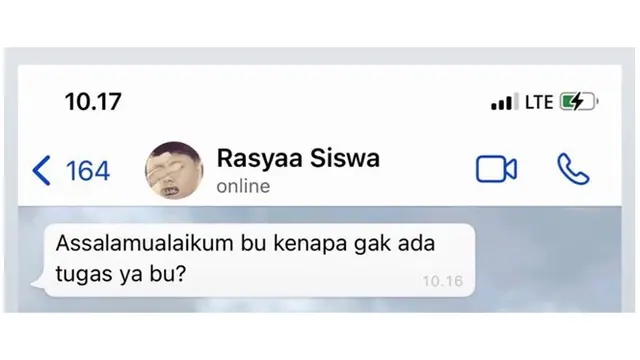 6 Chat Siswa Tanya Ada Tugas atau Tidak ke Guru Ini Bikin Satu Kelas Kesal