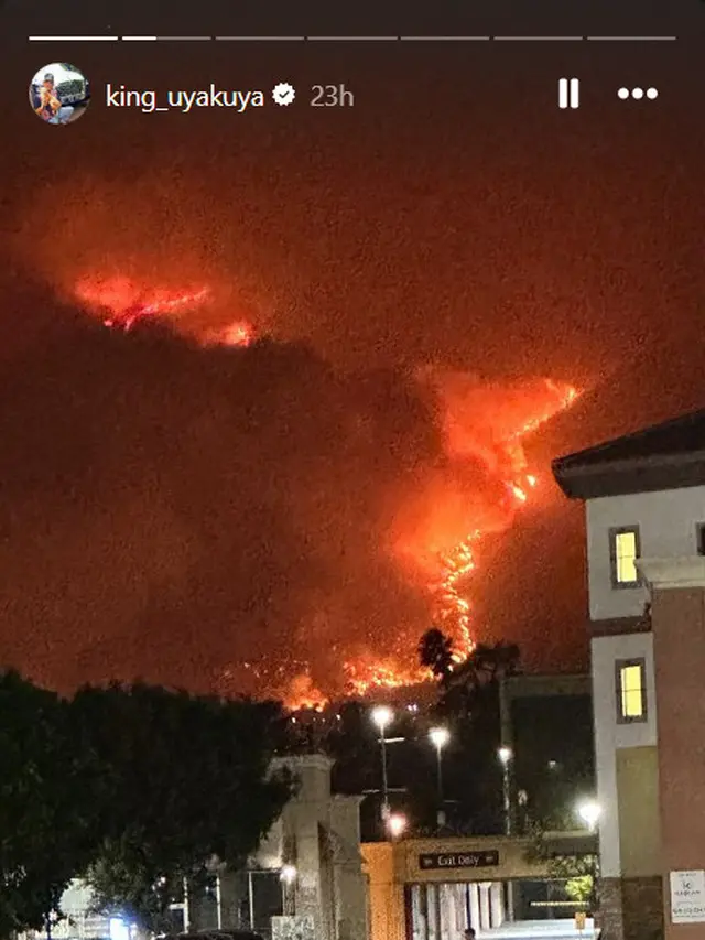6 Potret Kebakaran di Los Angeles yang Dibagikan Keluarga Kuya, Api Cepat Menyebar