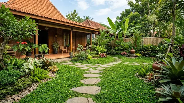 Inspirasi Halaman Rumah Anti Becek/AI Generated