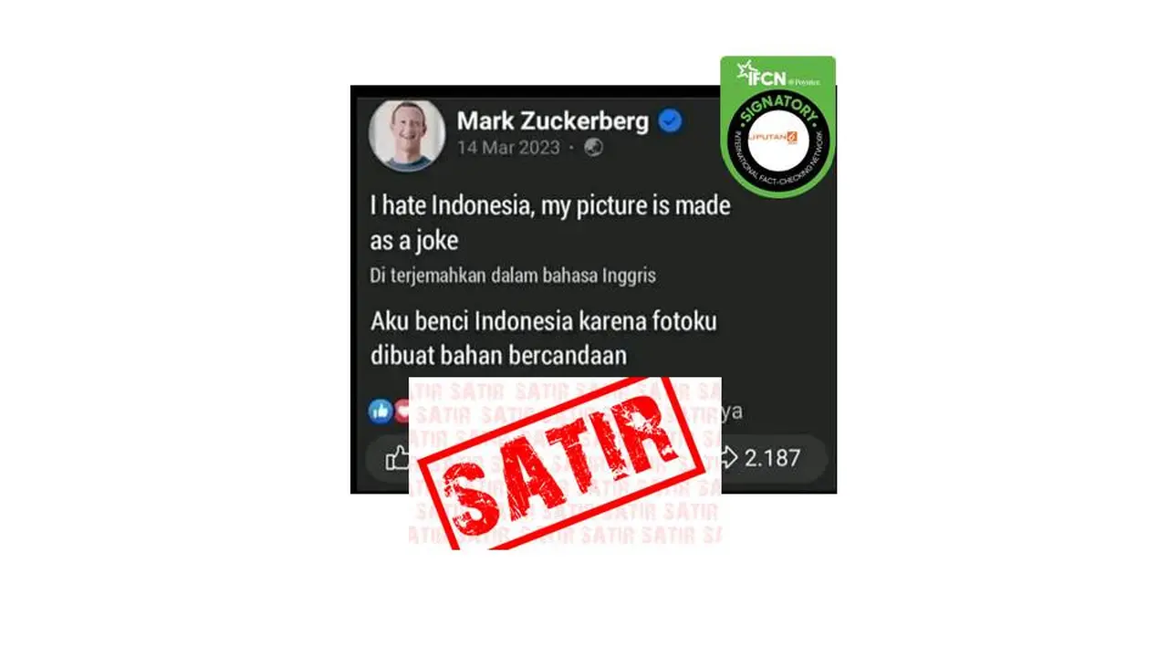 Cek fakta postingan pendiri Facebook Mark Zuckerberg