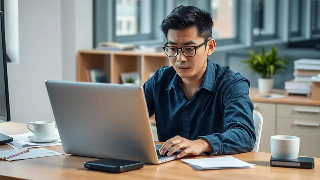 Ilustrasi laptop lemot (Foto: AI)