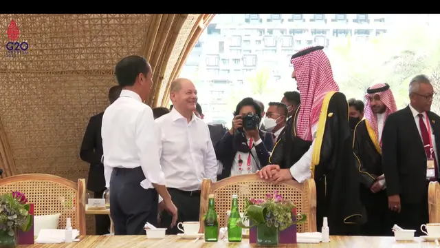 Momen makan siang para presiden G20 di The Ampurva Kempinski, di sela-sela diskusi KTT pada Selasa (15/11/2022). (Liputan6/Benedikta Miranti)