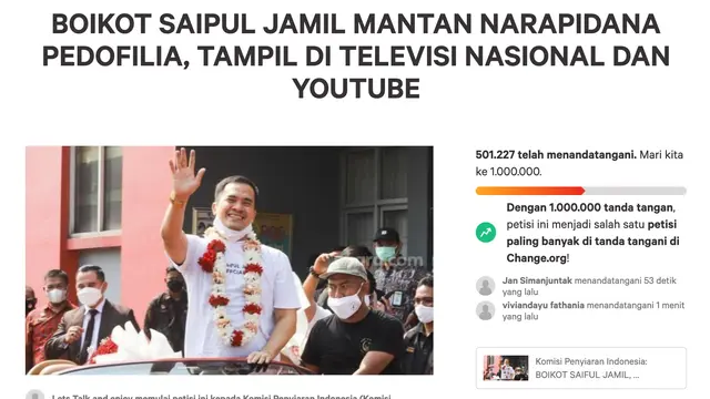 Petisi Boikot Saipul Jamil.
