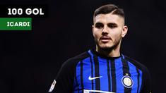 Tambahan empat gol melawan Sampdoria membuat Mauro Icardi mengoleksi 100 gol di Serie A