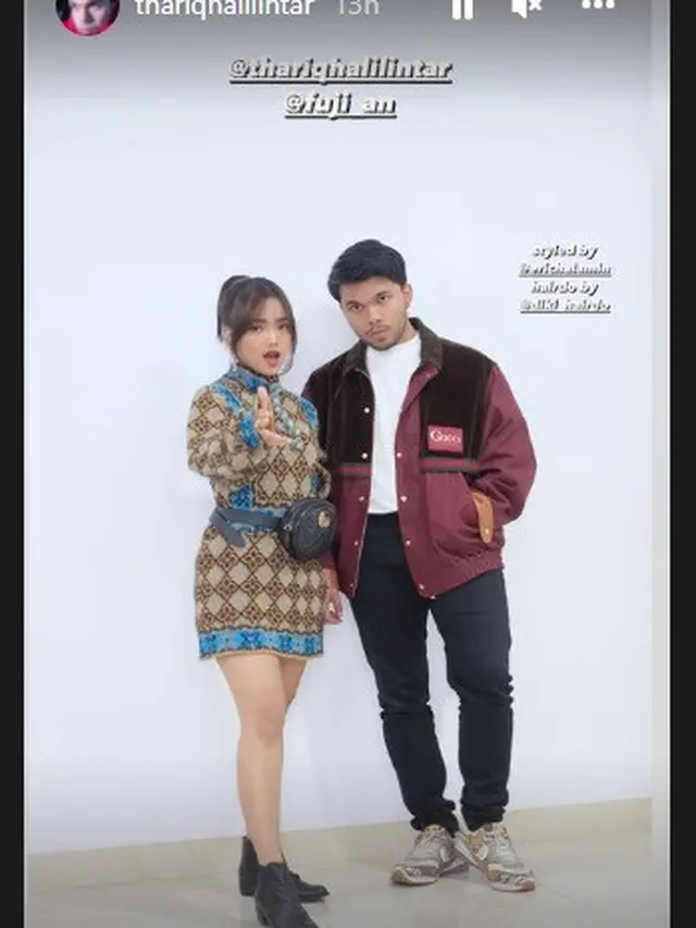 Fuji dan Thariq Halilintar tampil di program Dahsyatnya 14 Tahun (Foto: Instagram/@ochiipramita/thariqhalilintar)