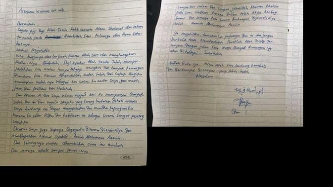 Ini Isi Surat Dian Yulia Novi, Calon Pelaku Bom Bunuh Diri 