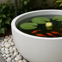 Model Kolam Ikan Mini dari Pot Tanaman (Image by ChatGPT)