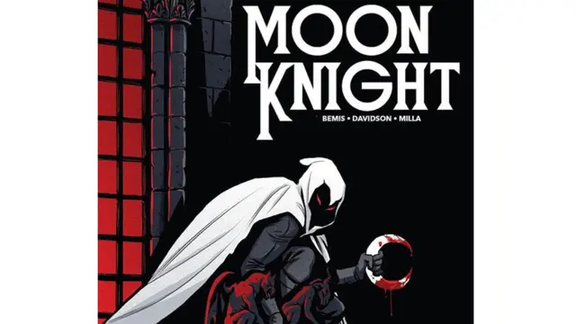 Moon Knight di cover komik Marvel.