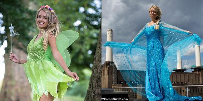 Emma sangat senang mengenakan kostum ala putri Disney setiap hari. | Foto: copyright dailymail.co.uk