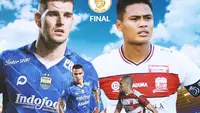 Championship Series BRI Liga 1 - Duo Bek Tengah Persib Bandung Vs Madura United (Bola.com/Adreanus Titus)