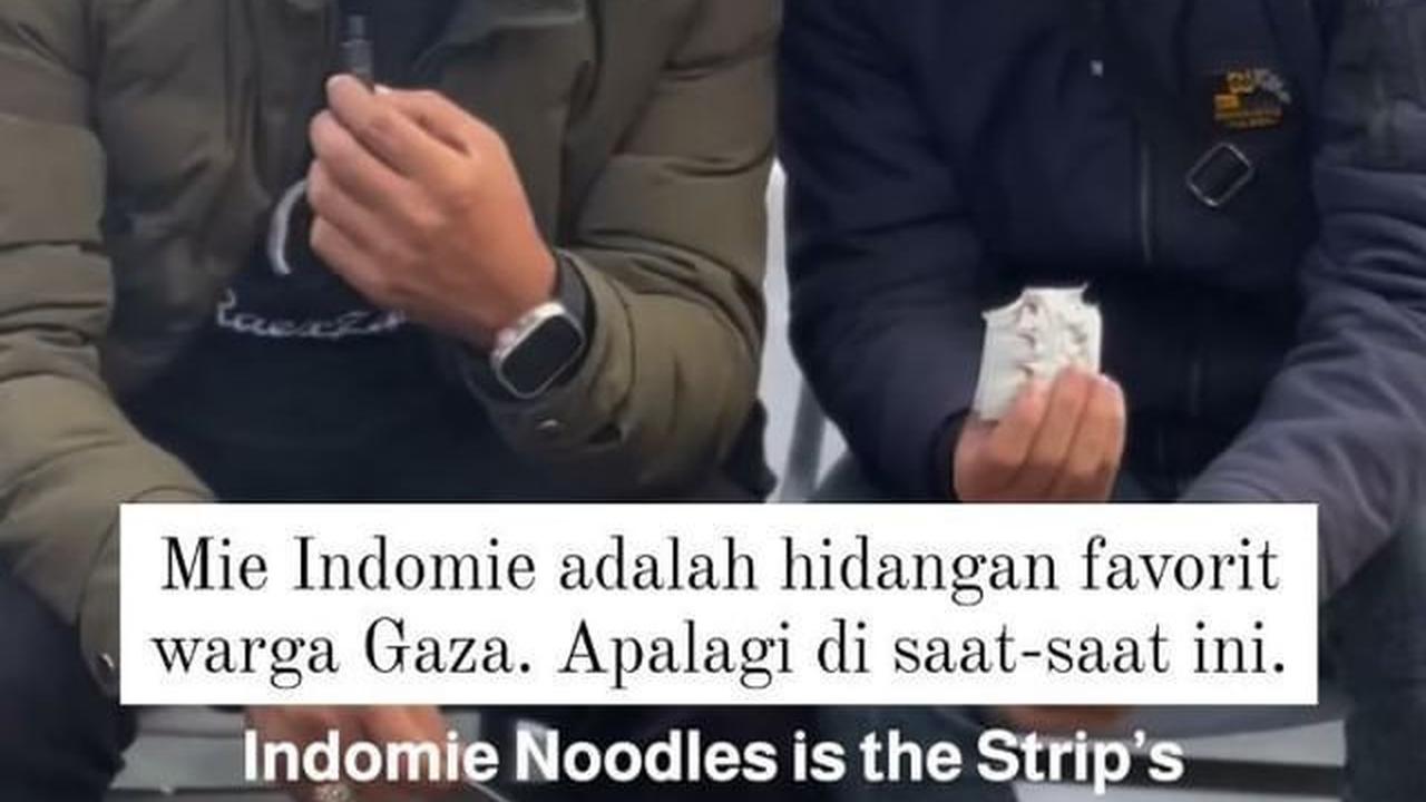 Indomie Jadi Makanan Favorit Warga Gaza di Tengah Kondisi Sulit karena Perang