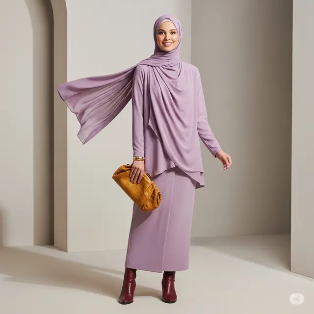Outfit Warna Senada dari Kepala hingga Kaki