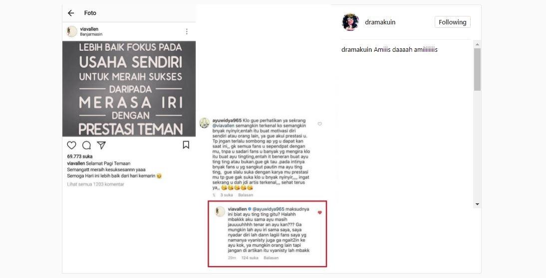 Via Vallen ngamuk dituduh menyindiri Ayu Ting Ting.