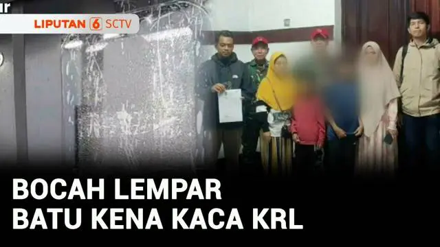 VIDEO: Kaca KRL Retak Gara-Gara Lemparan Batu dari Bocah