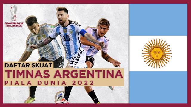 Berita Motion grafis skuat final Timnas Argentina di Piala Dunia 2022 Qatar. Piala Dunia edisi ini menjadi yang terakhir bagi La Pulga bersama Argentina.