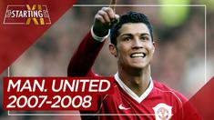 Berita motion grafis starting XI Manchester United saat suara Liga Champions 2007-2008.