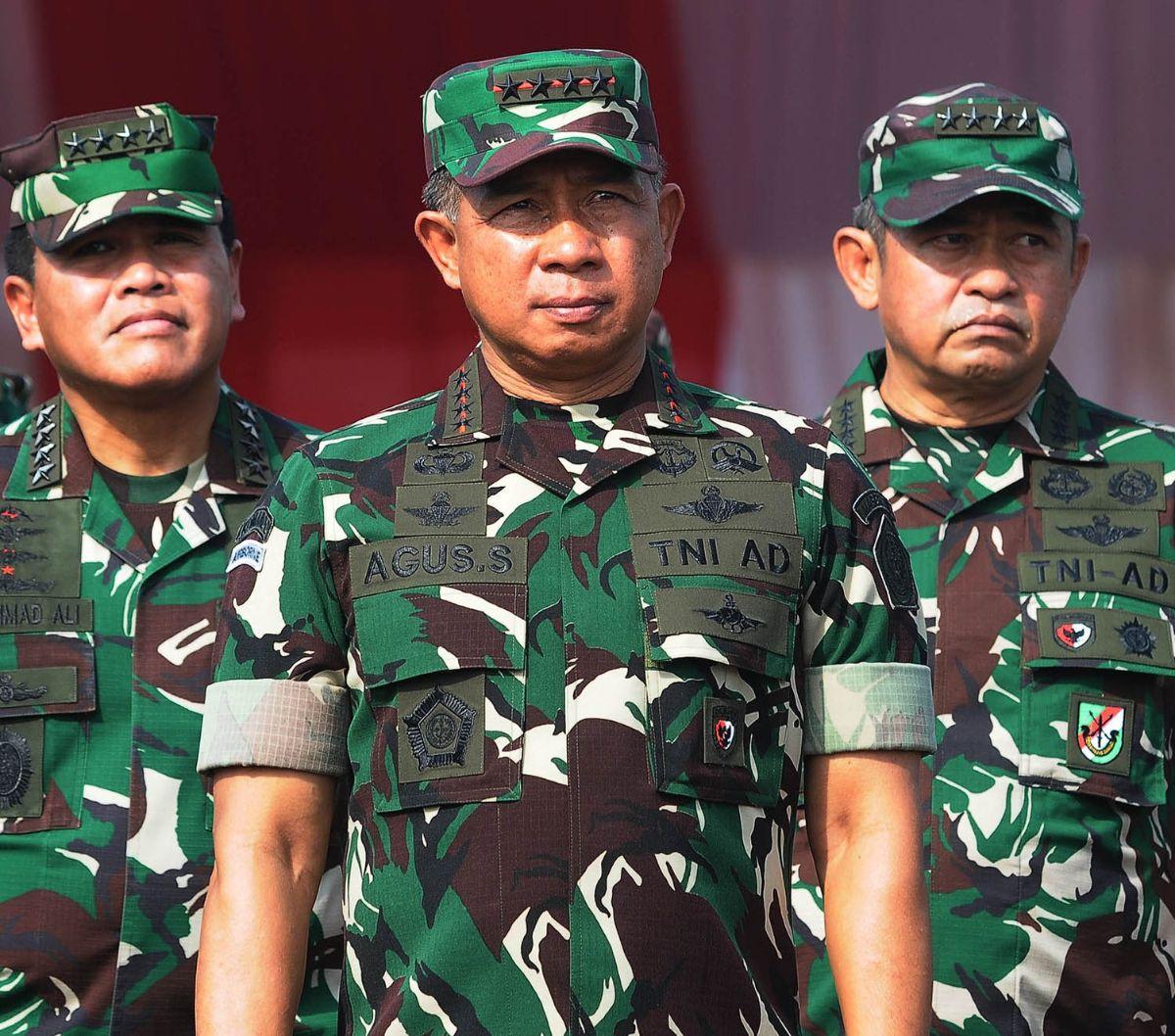 Panglima TNI Jenderal Agus Subiyanto menghadiri Apel Gelar Pasukan Pengamanan Pemilu Tahun 2024 di&nbsp;Lanud Halim Perdanakusuma, Jakarta, Kamis (1/2/2024). Sebanyak 446.219 prajurit TNI dikerahkan untuk mendukung kelancaran pesta demokrasi Pemilu 2024 d