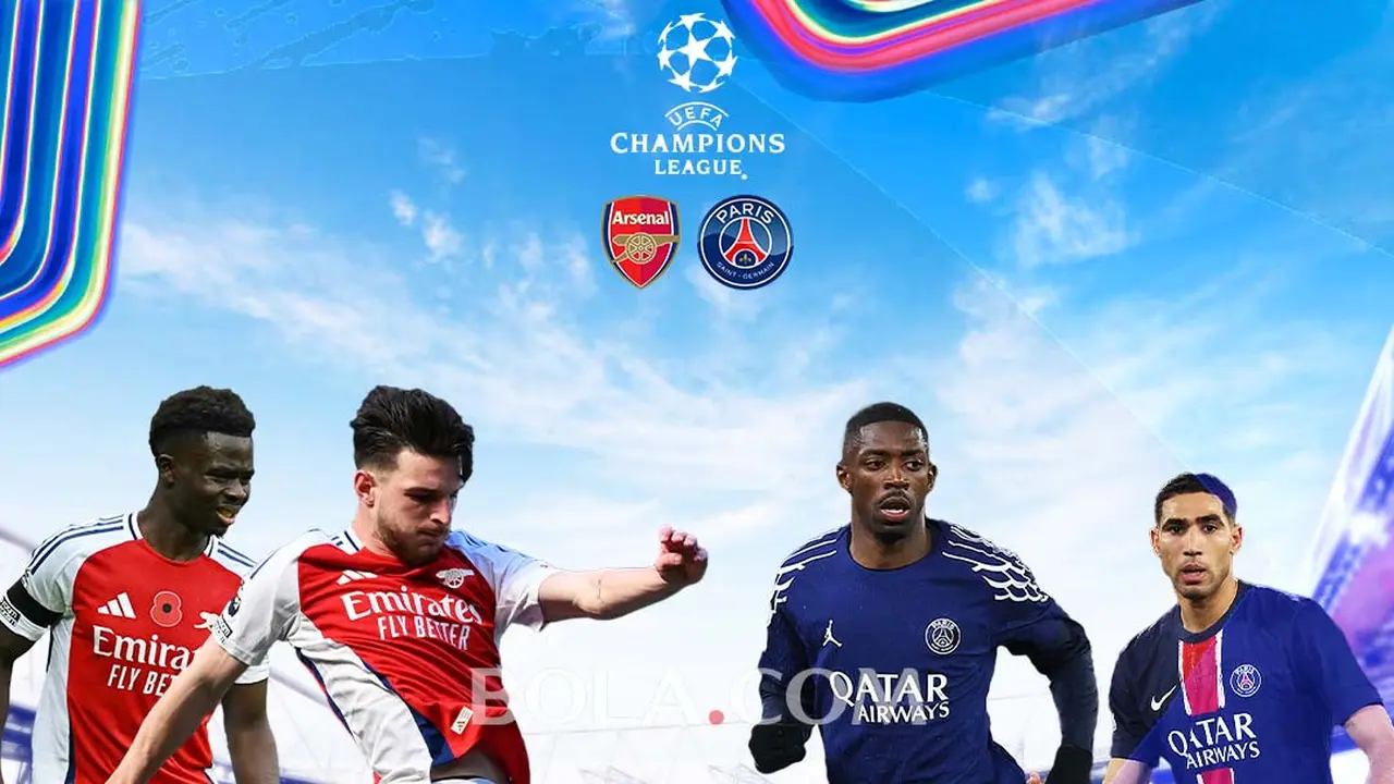Liga Champions - Arsenal Vs PSG - Duel Pemain