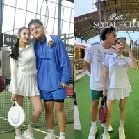 Lihat di sini gaya couple Mahalini dan Rizky Febian saat main padel. [Foto: IG/@mahalini].