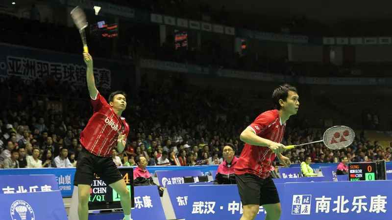 Ganda putra Indonesia Hendra Setiawan/Mohammad Ahsan