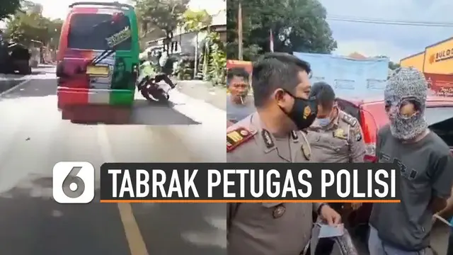 VIDEO: Viral Pengemudi Angkutan Umum Tabrak Petugas Polisi Saat Hendak Memberhentikannya