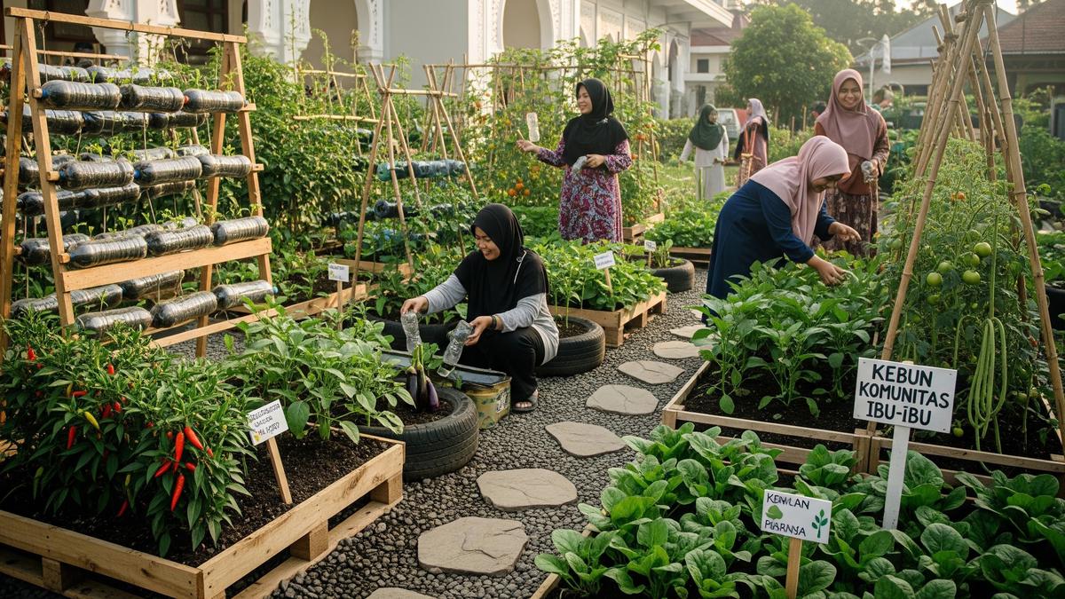 9 Ide Kebun Sayur untuk Ibu-Ibu Jamaah Masjid, Hasil untuk Bersama