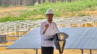 Presiden Jokowi saat Groundbreaking Pembangunan PLTS PLN 50 MW di IKN Nusantara. (Foto: Istimewa)
