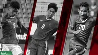 3 pemain Timnas Indonesia U-16: Sutan Zico, Rendy Juliansyah dan Bagus Kahfi. (Bola.com/Dody Iryawan)