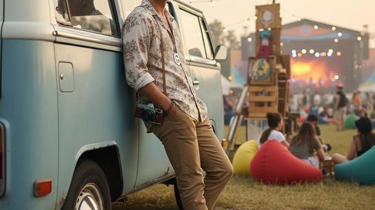 Prompt AI Edit Foto Festival Musik Gaya Boho Outdoor untuk Konten Media Sosial