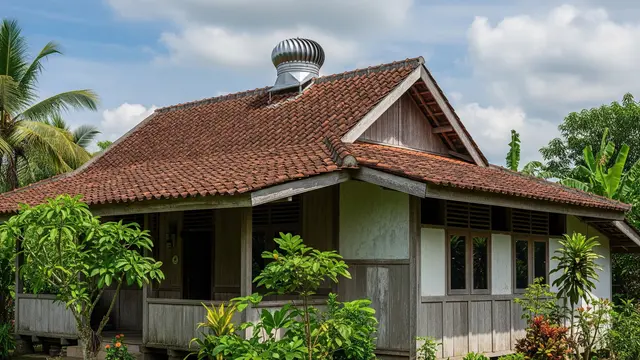 Rumah Sederhana dengan Ventilasi Turbin