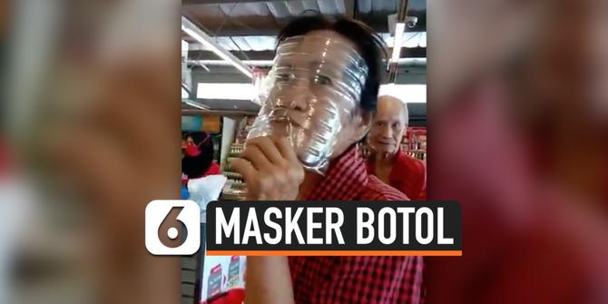 VIDEO: Unik, Wanita Ini Ubah Botol Air Kemasan jadi Masker