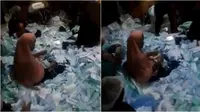 Video viral packing masker solida (Sumber: Twitter/tubirfess)