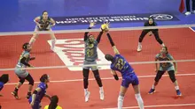 Jakarta Electric PLN saat melawan Bandung BJB Tandamata di laga PLN Mobile Proliga 2024 di GOR PSCC Palembang Sumsel (Dok. Humas Bank Sumselbabel / Nefri Inge)