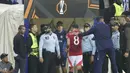 Manchester United bertandang ke markas Porto pada matchday 2 Liga Europa 2024/2025, Jumat (4/10/2024) dini hari WIB. Bertanding di Estadio do Dragao, Setan Merah selamat dari kekalahan dan bermain imbang 3-3. (AP Photo/Luis Vieira)