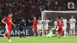 Timnas Indonesia menutup babak pertama dengan keunggulan 1-0 atas Bahrain. (Liputan6.com/Angga Yuniar)