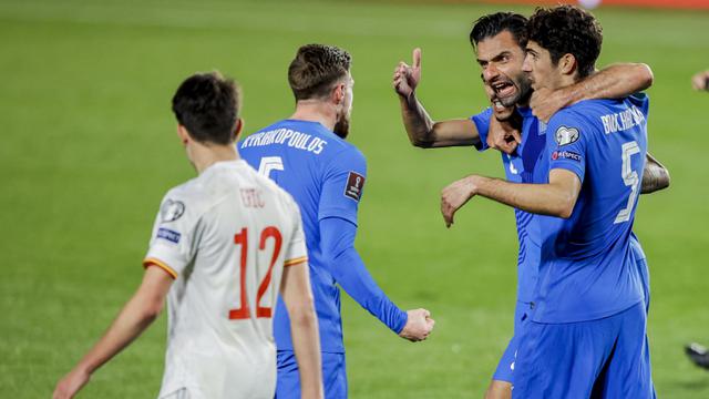 FOTO: Spanyol Ditahan Imbang 1-1 oleh Yunani - Tim Yunani; Anastasios Bakasetas