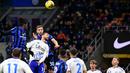 Di babak kedua, Inter Milan berhasil memecah kebuntuan lewat sundulan Carlos Augusto yang berujung gol pada menit ke-48. (Piero CRUCIATTI/AFP)