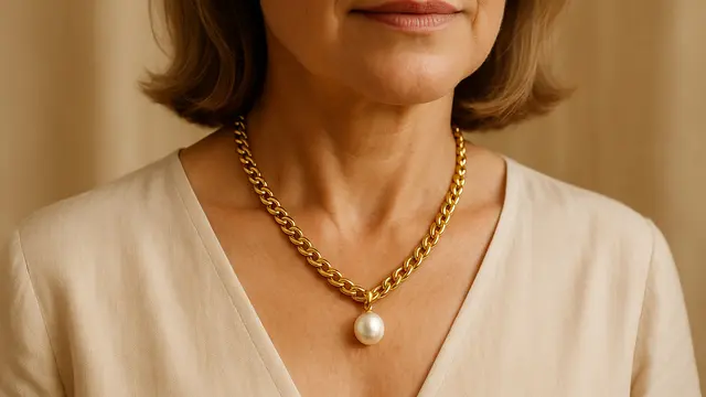 Model Kalung 50 Gram Emas Elegan untuk Ibu-Ibu 40 Tahun ke Atas