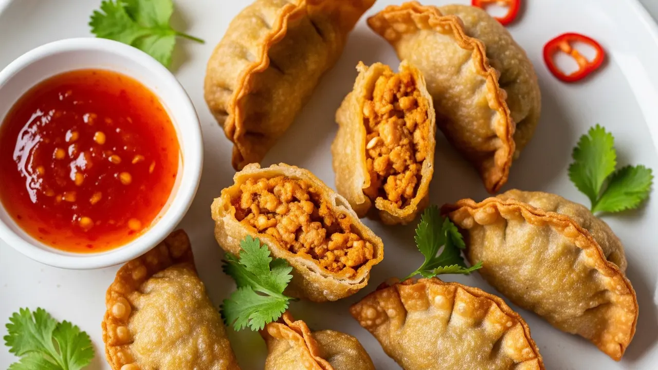 Resep Pangsit Goreng Isi Ayam Pedas