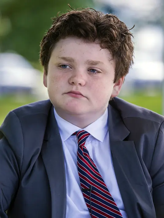 Foto pada 24 Agustus 2017 memperlihatkan Ethan Sonneborn yang mencalonkan diri sebagai gubernur di Vermont. Remaja 14 tahun itu mengambil celah dalam konstitusi yang tidak mengatur soal batas usia untuk mencalonkan diri sebagai gubernur. (AP Photo)