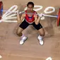 Atlet angkat besi Indonesia, Raema Lisa Rumbewas, bertanding di kelas di bawah 53 kg putri pada Olimpiade di Athena 15 Agustus 2004. Rumbewas meraih perak, sementara juara dunia bertahan Udomporn Polsak dari Thailand membawa pulang emas dan Mabel Mosquera dari Kolombia meraih perunggu. (JOEL SAGET/AFP)