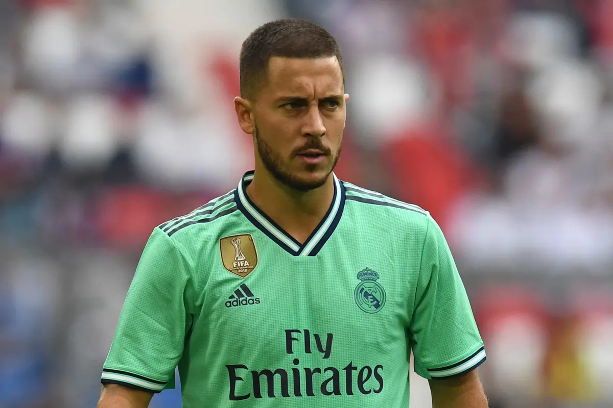 Selebrasi Eden Hazard Setelah Cetak Gol Perdana di Real Madrid