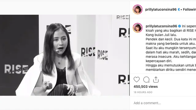 Unggahan Prilly Latuconsina