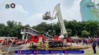Bronto Skylift milik Dinas Penanggulangan Kebakaran dan Penyelamatan (Gulkarmat) Jakarta. (Foto: X @humasjakfire)