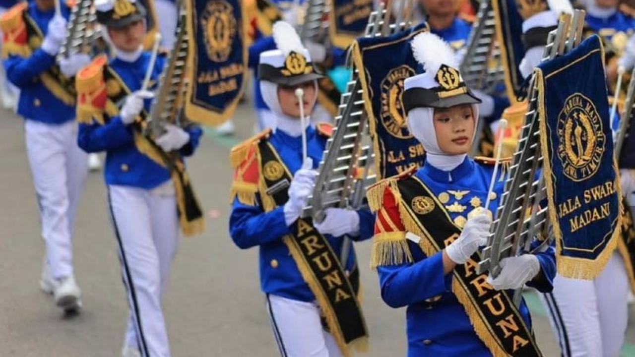 Military Drumband Madiun Meriahkan Hari Jadi ke-108, Libatkan Sembilan Sekolah Jatim