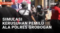 Polres Grobongan Gelar Simulasi Kerusuhan Pemilu