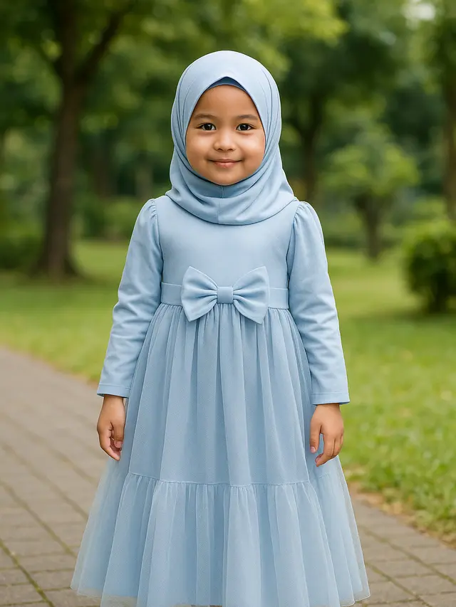 5 Model Gamis Tulle Anak yang Super Trendy, Lucu dan Menggemaskan (sumber: AI)
