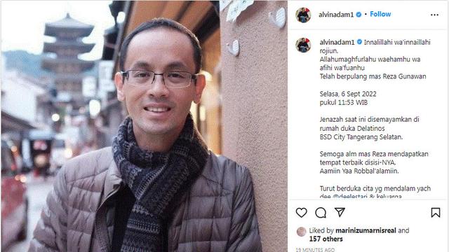 Reza Gunawan , suami Dewi Lestari meninggal dunia