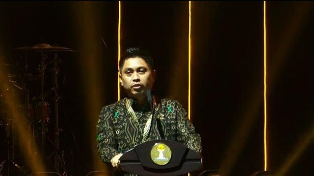 Ketua Umum Himpunan Pengusaha Muda Indonesia (HIPMI) Mardani H Maming menyebut Erick Thohir bisa jadi contoh bagi kader HIPMI dalam Peringatan HUT ke-50 Tahun HIPMI, Jumat (10/6/2022).