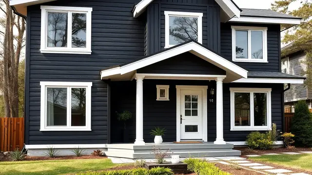Rumah Kayu Modern Monochrome: Elegan dalam Hitam dan Abu-Abu